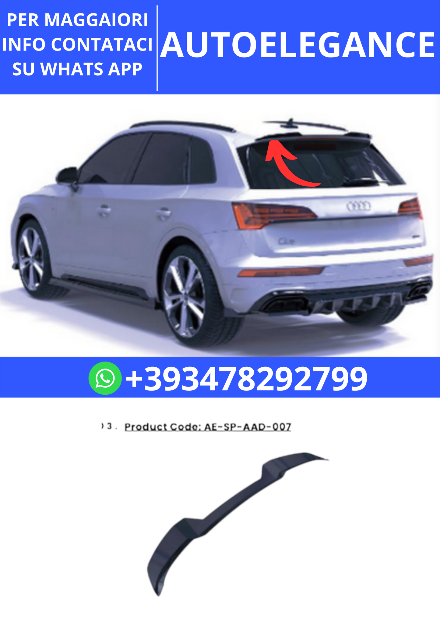 💫ART.2342 SPOILER AUDI SQ5 Q5 S-LINE MK2 FACELIFT 2020-2024💫