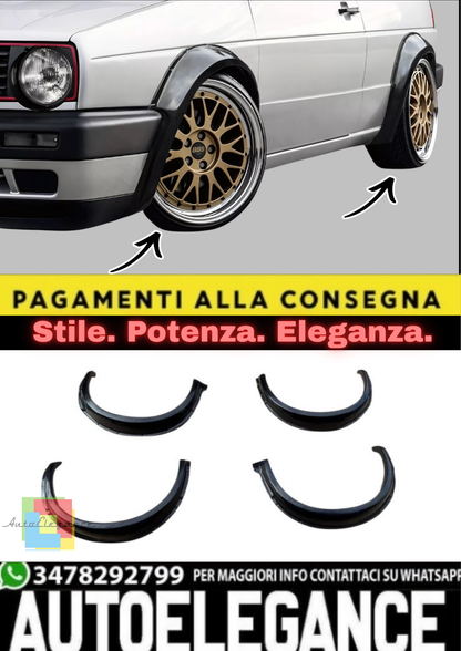 💫 Kit Allargamento Parafanghi in ABS per VW Golf 2 / Jetta 2 (1983–1992)💫