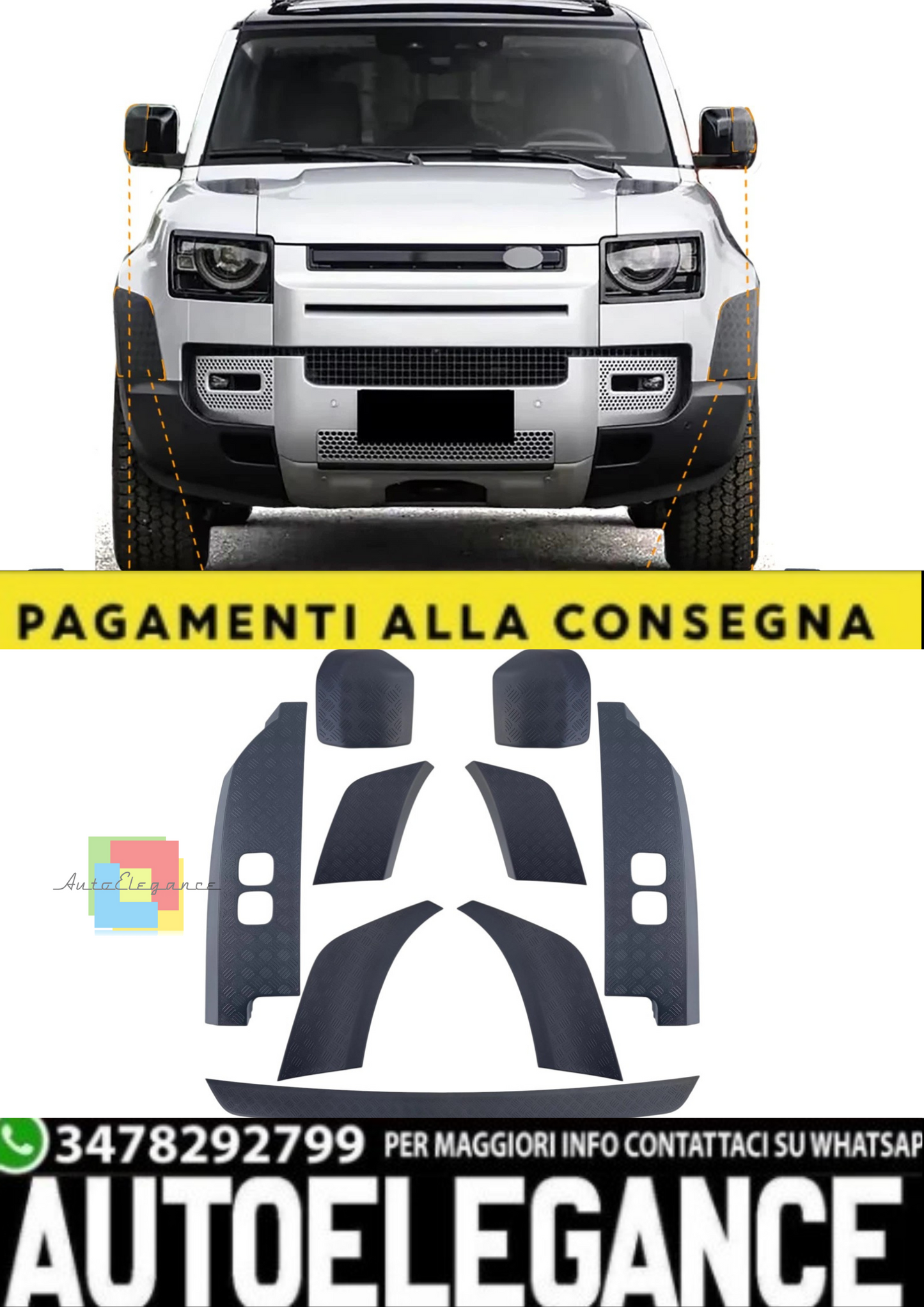 💫Coperture Protettive / Strisce Fuoristrada per Land Rover Defender L663 110💫