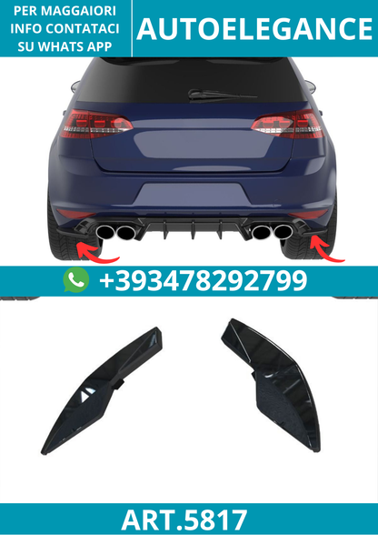 5817⭐Splitter laterale diffusore adatto per Volkswagen Golf Mk7 R (2013–2016)⭐
