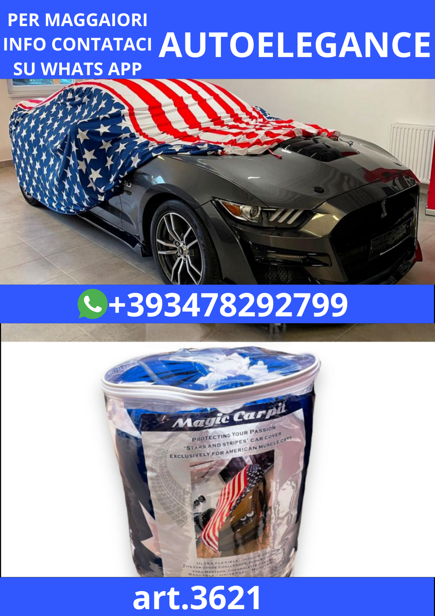 💫TELO COPRIAUTO ADATTO PER CHEVROLET MUSTANG 2005 - 2009💫