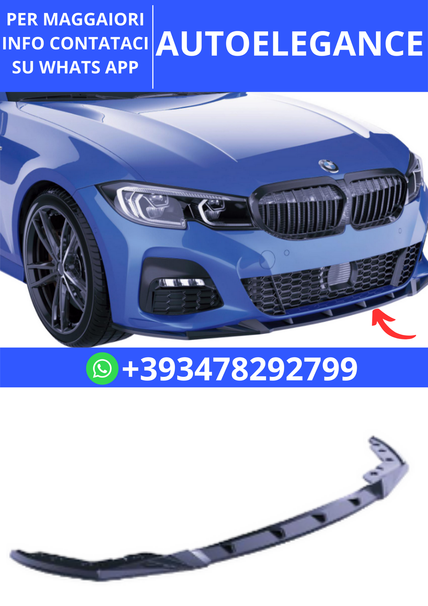 💫ART.2347 FS-AAD-026 Splitter Bmw 3 Series M-Pack G20 21 2028-2022💫