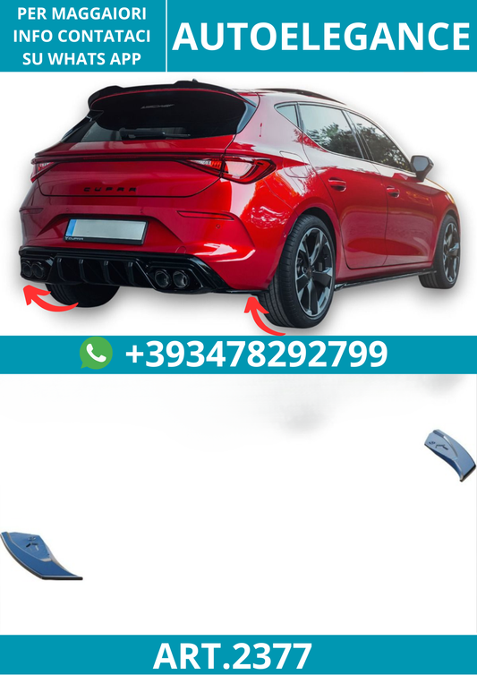 2377 ⭐Splitter laterale diffusore adatto per Cupra Leon Mk1 (2020-2024)⭐