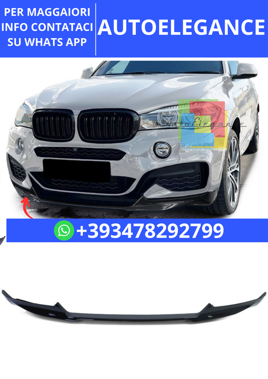 💫Spoiler anteriore Lip Performance Nero lucido adatto per BMW X6 F16 14-19💫