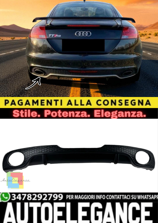 ✨Diffusore Posteriore per Paraurti Audi TT 8J S-Line Coupé / Cabrio (2006–2014)✨
