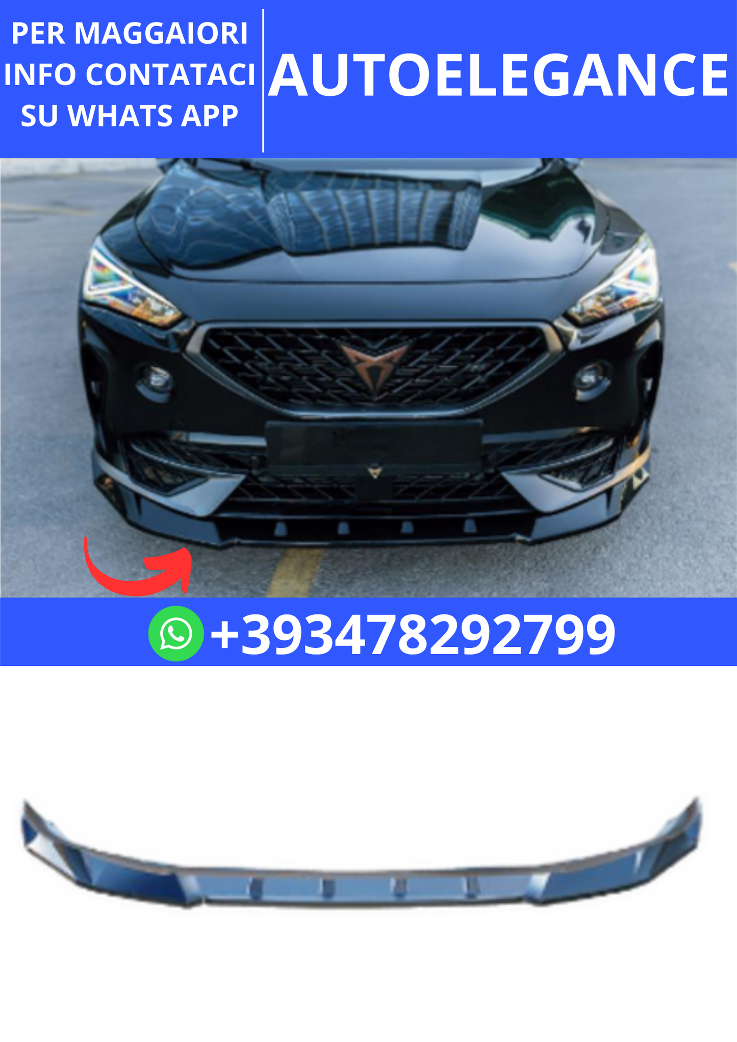 💫ART.2384 SPLITTER CUPRA FORMENTOR MK1 2020-2024💫