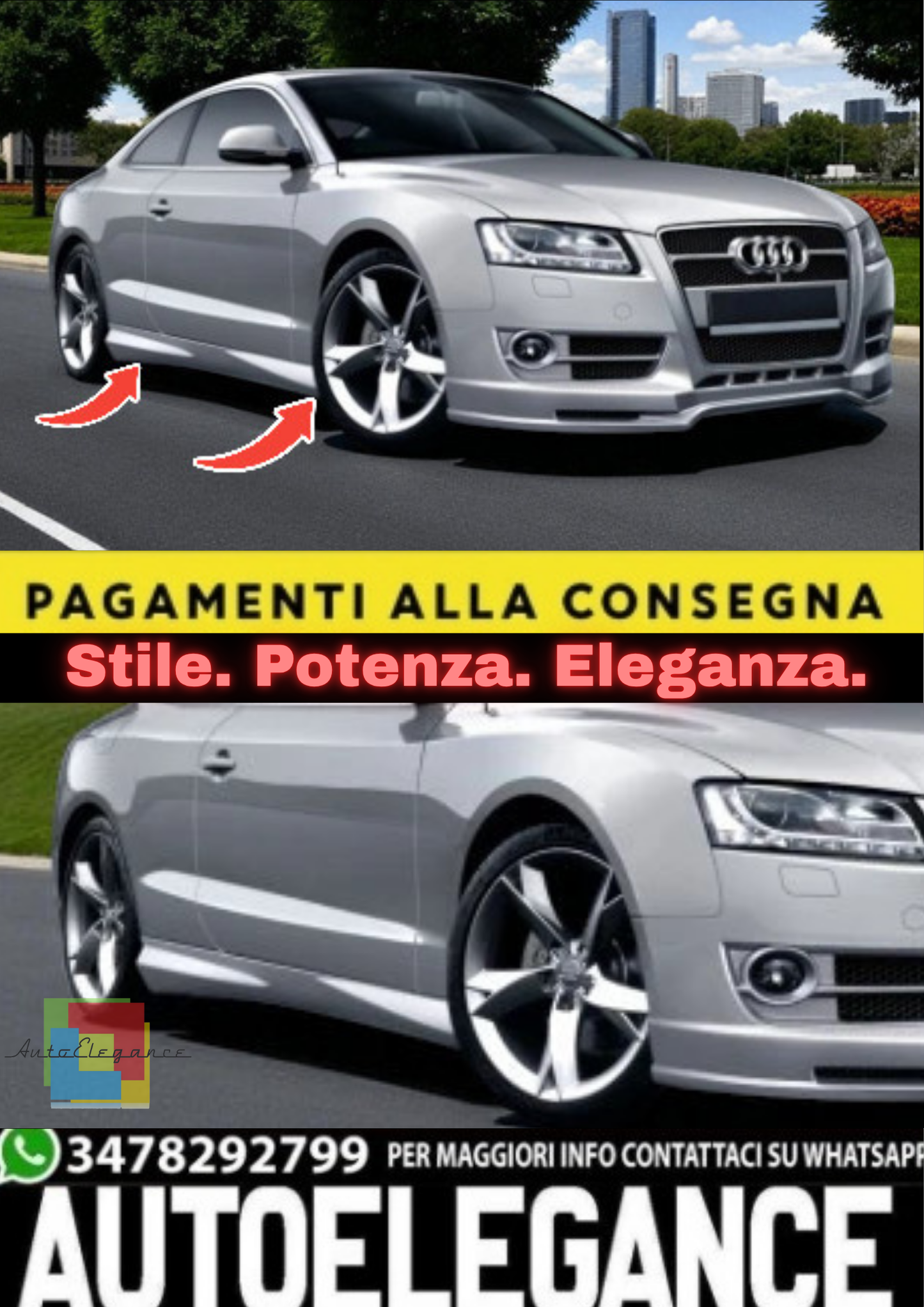 💫Minigonne Laterali per Audi A5 – Side Skirts – Gonne Laterali 💫