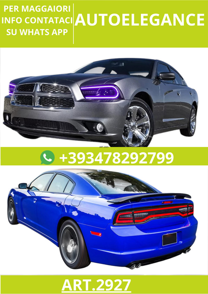 ⭐ART.2927 Fari Anteriori a LED RGB +Posteriori a LED Trasparenti –Dodge Charger⭐