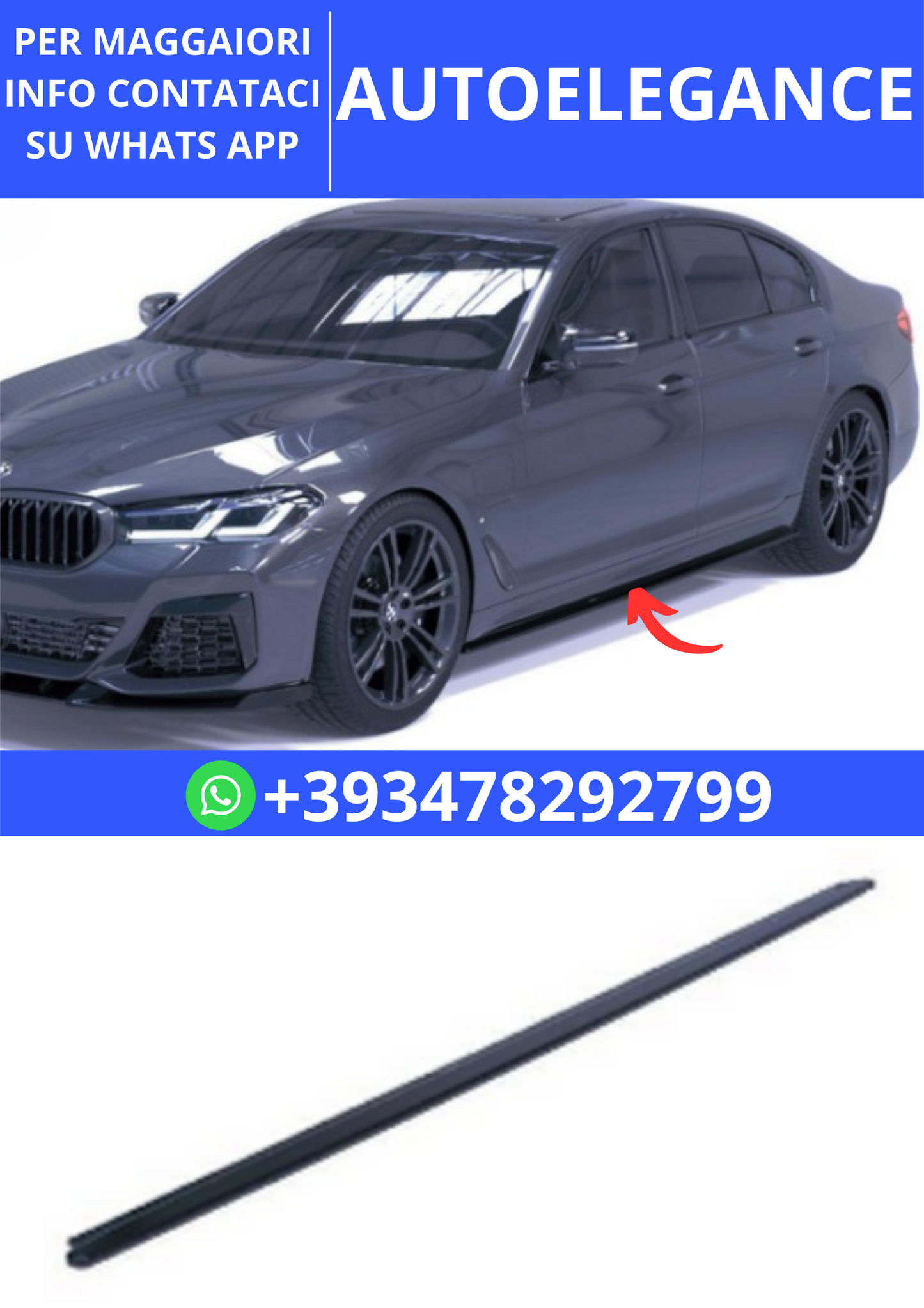 💫ART.2349 SOTTO MINIGONNE BMW 5 SERIES G30 FACELIFT M-PACK 2020-2023💫