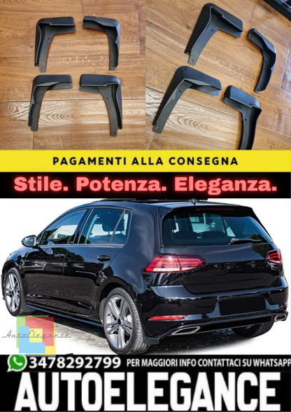 🔥SET PARASPRUZZI ANTERIORI E POSTERIORI NERI GOLF 7.5 R-LINE 2017–2021🔥