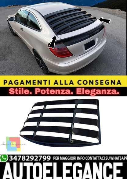 💫 Louver / Veneziana Lunotto Posteriore in ABS Nero per Mercedes CLC W203💫