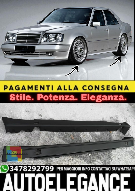 💫 Minigonne Laterali Stile AMG per Mercedes W124 (1984–1995) – Coppia in ABS 💫