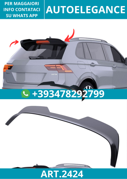 2424⭐Spoiler sul tetto adatto per Volkswagen Tiguan Mk2 R‑Line (2015–2020)⭐