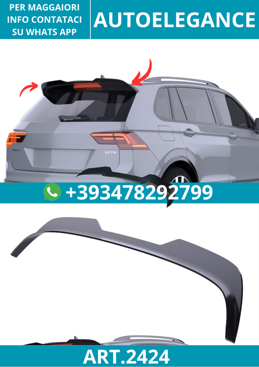 2424⭐Spoiler sul tetto adatto per Volkswagen Tiguan Mk2 R‑Line (2015–2020)⭐