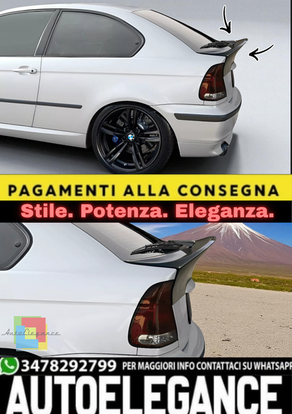 💫Spoiler Posteriore / Alettone in ABS Nero Lucido per BMW Serie 3 E46 Compact💫
