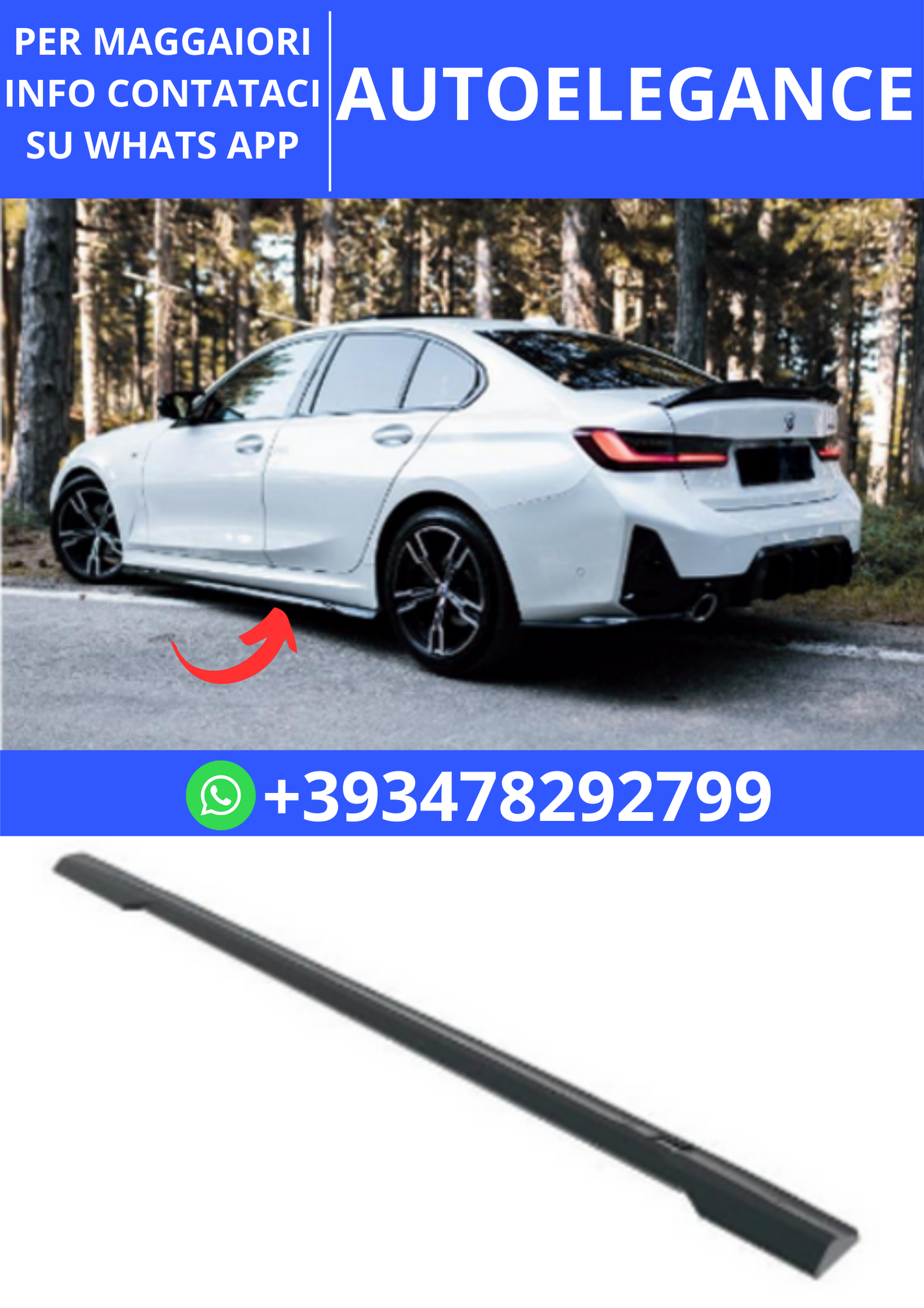 💫ART.2356 SOTTO MINIGONNE BMW 3 SERIES G20 21 M-PACK FACELIFT 2022💫