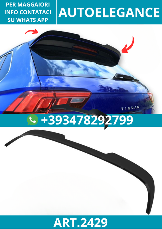 2429⭐Spoiler sul tetto adatto per Volkswagen Tiguan R-Line Mk2 Facelift 20–24⭐