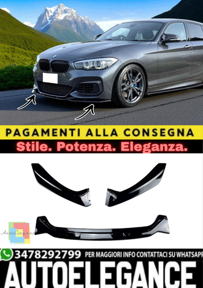 ✨Splitter Anteriore in ABS Nero Lucido per BMW Serie 1 F20 (2015–2019) ✨