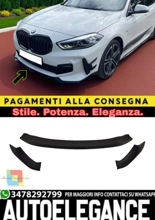 🔥Splitter Anteriore in ABS Nero Opaco per BMW Serie 1 F40 (2019–2022) 🔥