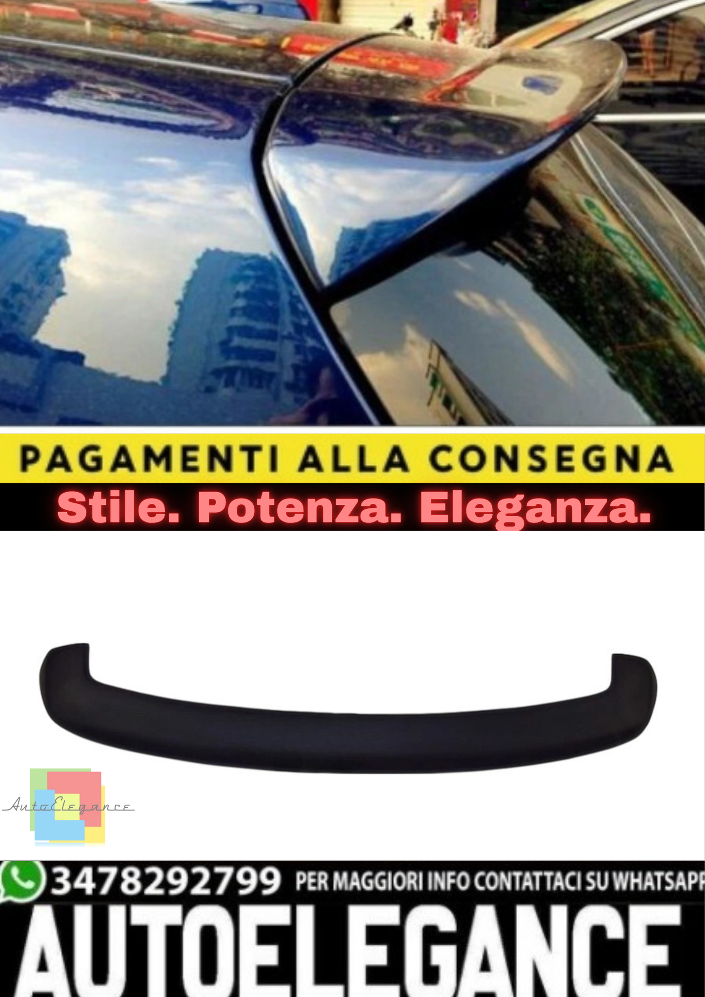 ✨Spoiler Tetto Posteriore Tuning per BMW Serie 1 F20 (2011–2019) ✨