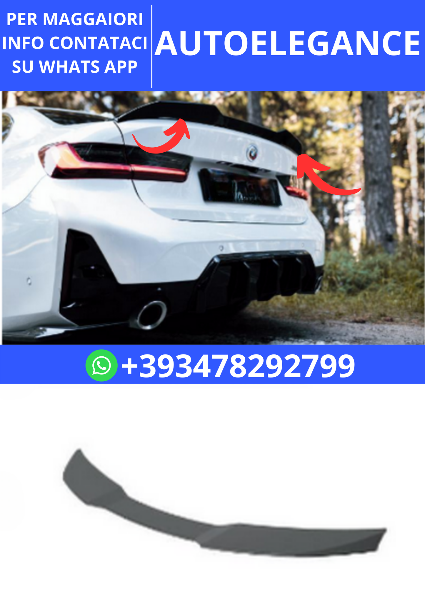💫ART.2357 SPOILER BMW 3 SERIES G20 21 M-PACK FACELIFT 2022+💫