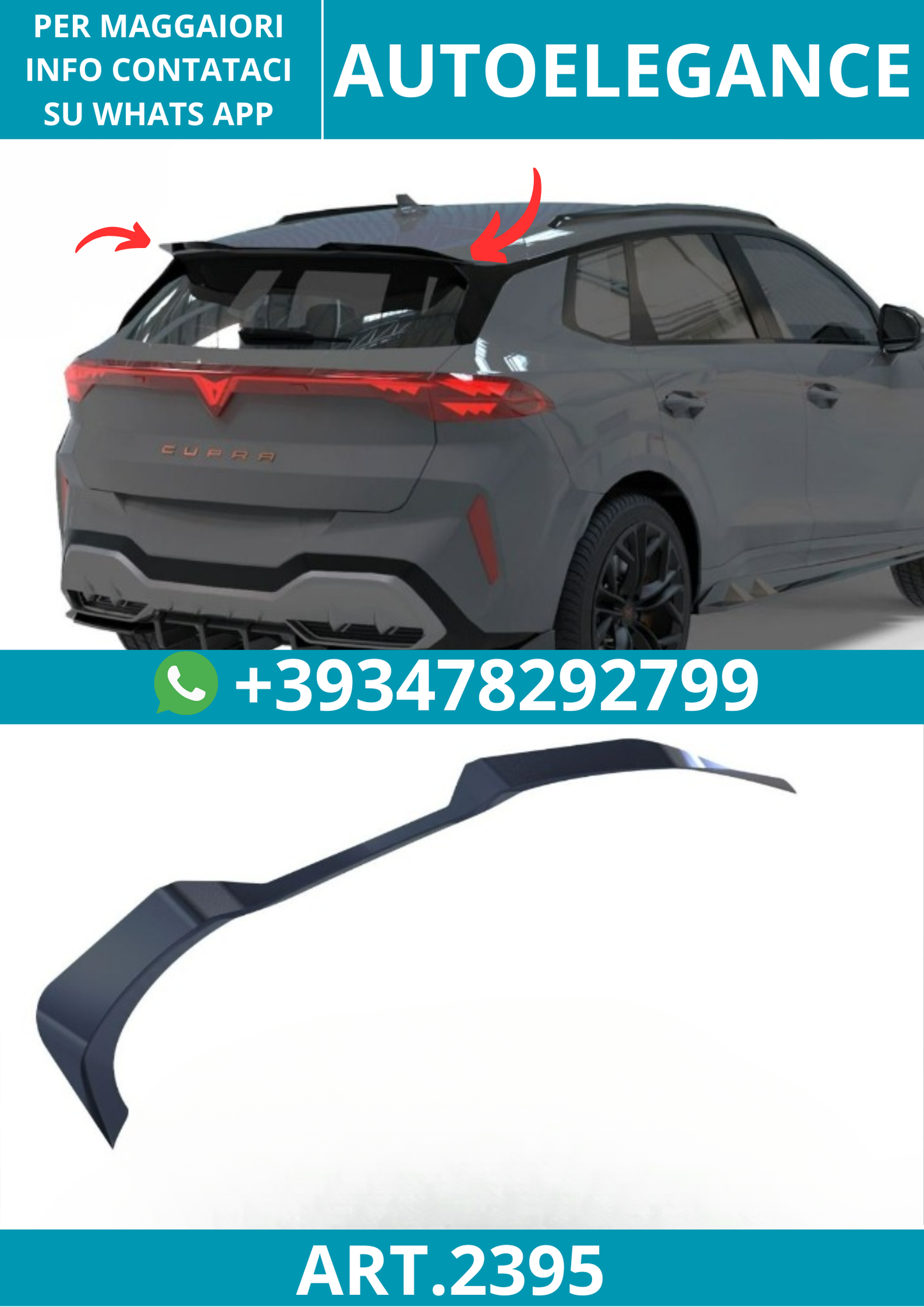 2395⭐Spoiler sul tetto adatto per Cupra Terramar (2024+)⭐