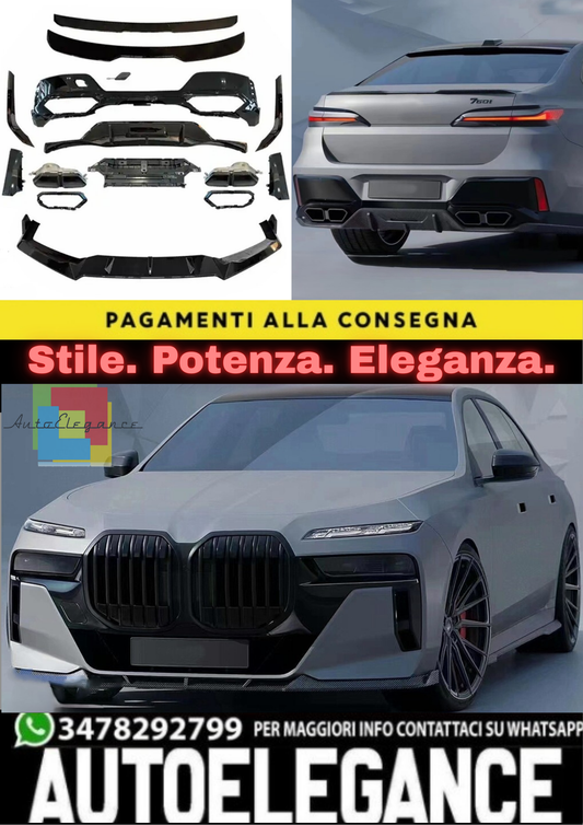 🔥BODY KIT SUITABLE FOR BMW 7 SERIES G70 M-TECH (2022+) PIANO BLACK 🔥