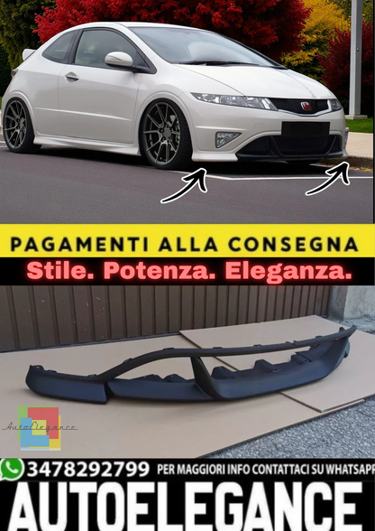 💫 Labbro / Spoiler Anteriore in ABS per Honda Civic FN2 FN FK (2006–2011) 💫
