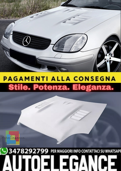 💫Cofano Motore in Vetroresina per Mercedes SLK R170 – Ricambio Leggero 💫