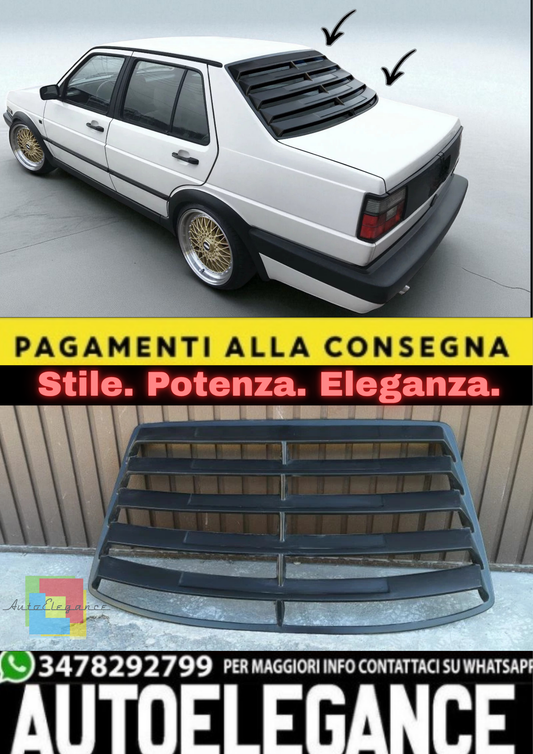 💫 Veneziana / Louver Lunotto Posteriore in ABS per VW Jetta – Look Sportivo💫