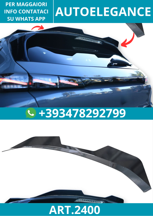 2400⭐Spoiler sul tetto adatto per Peugeot 308 GT Mk3 Hatchback (2021–)⭐