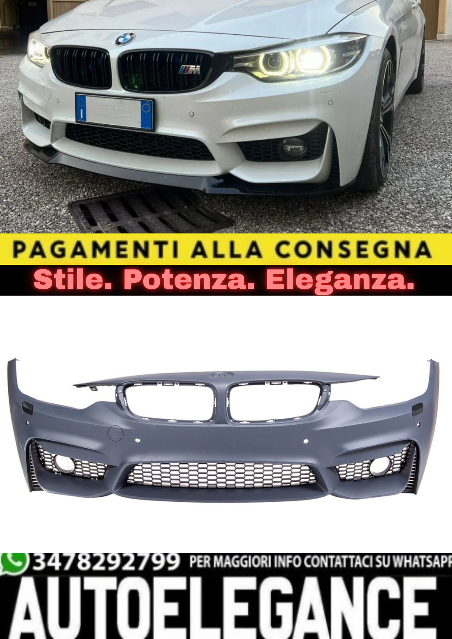 🔥Paraurti Anteriore adatto per Bmw 4 (F32/F36) (2013-2020)🔥