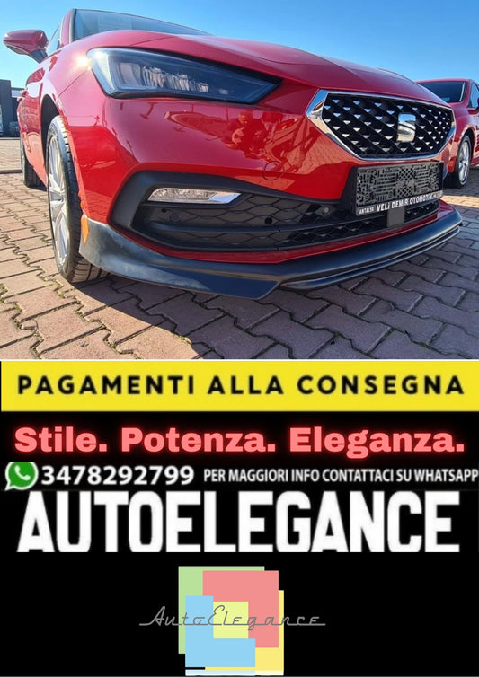 🔥SEAT LEON MK4 ABT STYLE LIP ANTERIORE SUPERFICIE GREZZA IN PLASTICA VUOTA🔥
