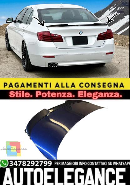 💫 Spoiler Posteriore / Ala Portellone in ABS Nero Lucido per BMW Serie 5 F10💫