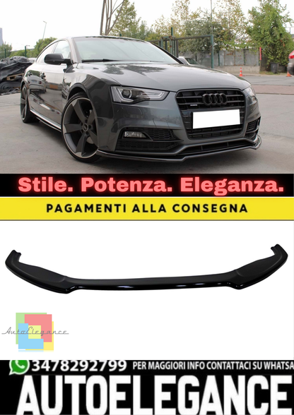🔥AUDI A5 B8 MAX LABBRO FRONTALE PIANO NERO IN PLASTICA VUOTA / 2012–2015🔥