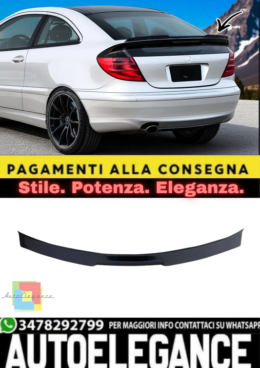 💫Spoiler Posteriore / Alettone in ABS Nero Lucido per Mercedes CLC W203 Sport💫