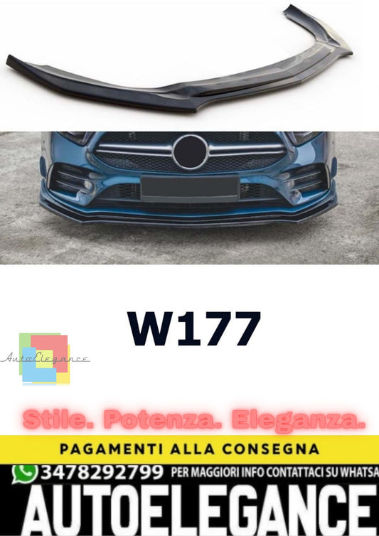 🔥MERCEDES W177 MAX V2 LABBRO ANTERIORE PIANO NERO IN PLASTICA VUOTA / 2018🔥