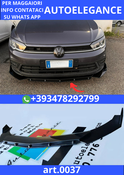 🔥0037 SPLITTER ADATTO PER VW POLO MK6 (AW1) 2017-2021🔥