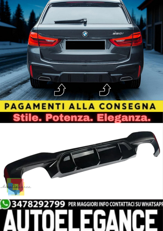 🔥Diffusore Posteriore in ABS Nero Lucido per BMW Serie 5 G30/G31/G38 🔥