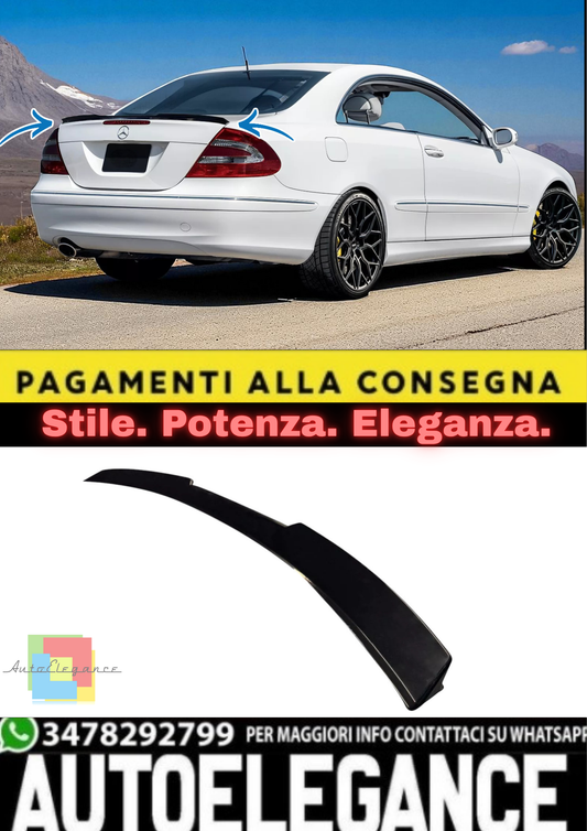 💫Spoiler Posteriore / Ala Bagagliaio in ABS Nero Lucido per Mercedes CLK W209💫