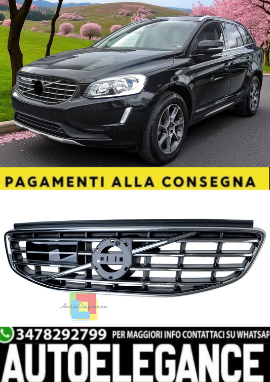 💫Griglia Anteriore Nero Lucido per Volvo XC60 I (2013–2017)💫