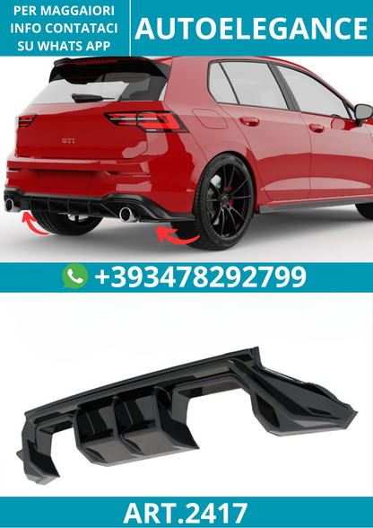 2417⭐Diffusore adatto per Volkswagen Golf GTI Mk8 (2020–2024)⭐