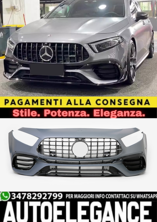 ⭐Paraurti anteriore A45 AMG Look 1:1 adatto per Mercedes Classe A W177⭐