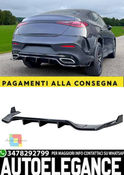 💫Diffusore Posteriore Nero Lucido per Mercedes GLC Coupé C254 (dal 2022)💫