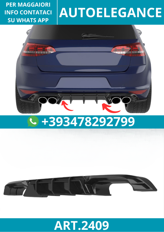 2409 ⭐Diffusore adatto per Volkswagen Golf Mk7 R (2013–2016)⭐