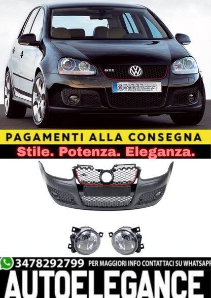 ⭐Paraurti anteriore GTI Look con SRA adatto per VW Golf 5 (2003-2009) ⭐