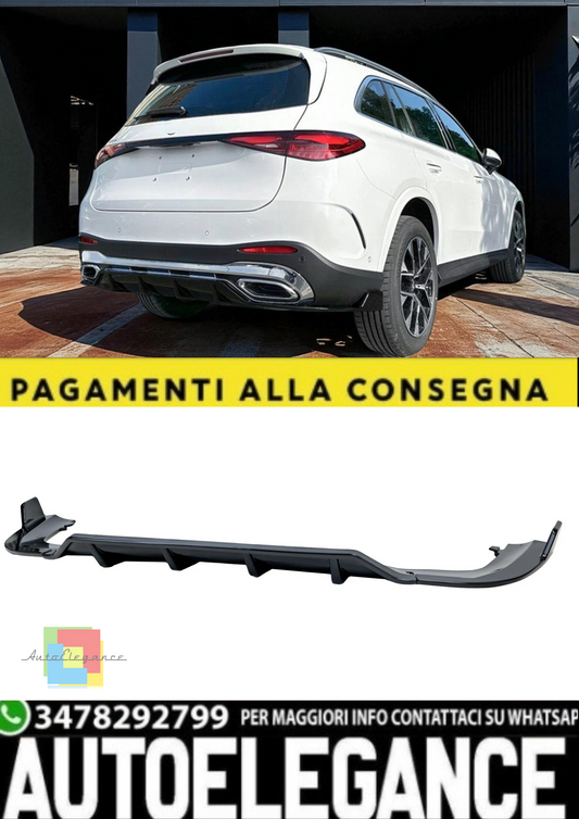 💫Diffusore Posteriore Nero Lucido per Mercedes GLC X254 SUV (dal 2022)💫
