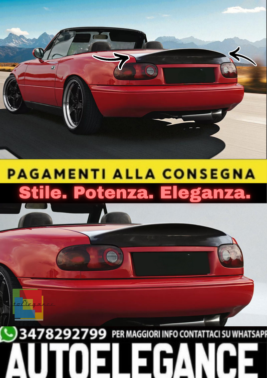💫 Spoiler Posteriore Ducktail per Mazda MX-5 Mk1 NA (1989–1998) – Alettone 💫