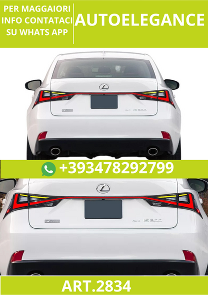 🔥ART.2834 Fanali Posteriori a LED Fumé con Animazione per Lexus IS250 / IS300🔥