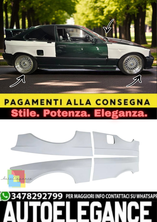 💫Wide Body Kit FELONY LOOK per BMW Serie 3 E36 Compact – Kit Carrozzeria 💫